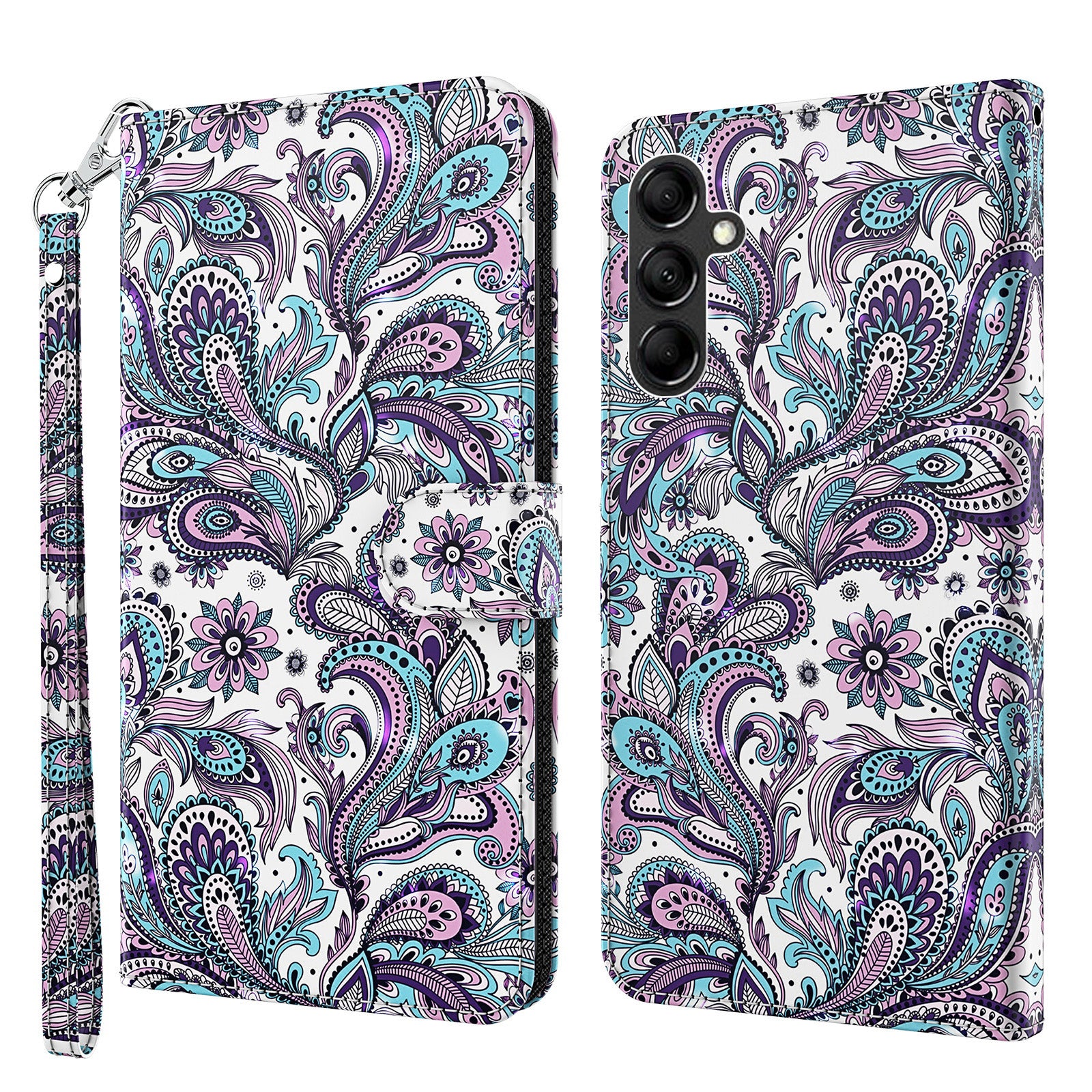 For Samsung Galaxy A34 5G PU Leather Phone Case 3D Pattern Printing Stand Wallet Flip Cover
