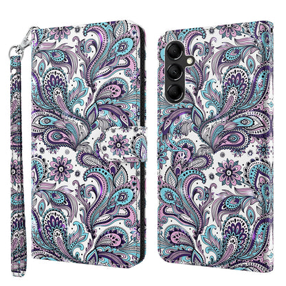 For Samsung Galaxy A34 5G PU Leather Phone Case 3D Pattern Printing Stand Wallet Flip Cover