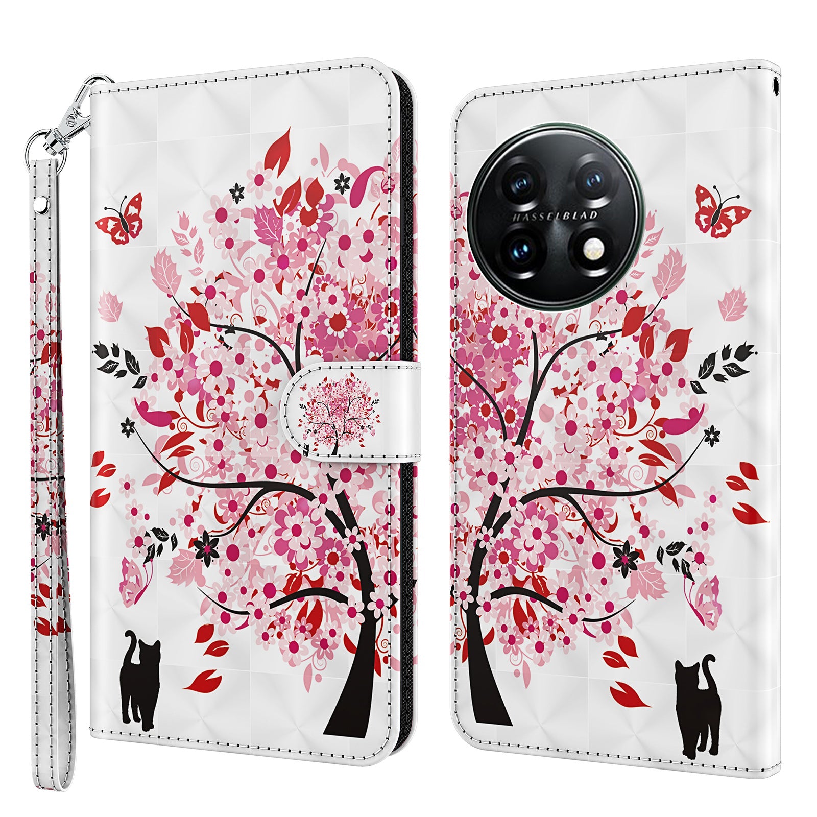 For OnePlus 11 5G PU Leather 3D Pattern Printing Phone Case Flip Wallet Stand Protective Cover