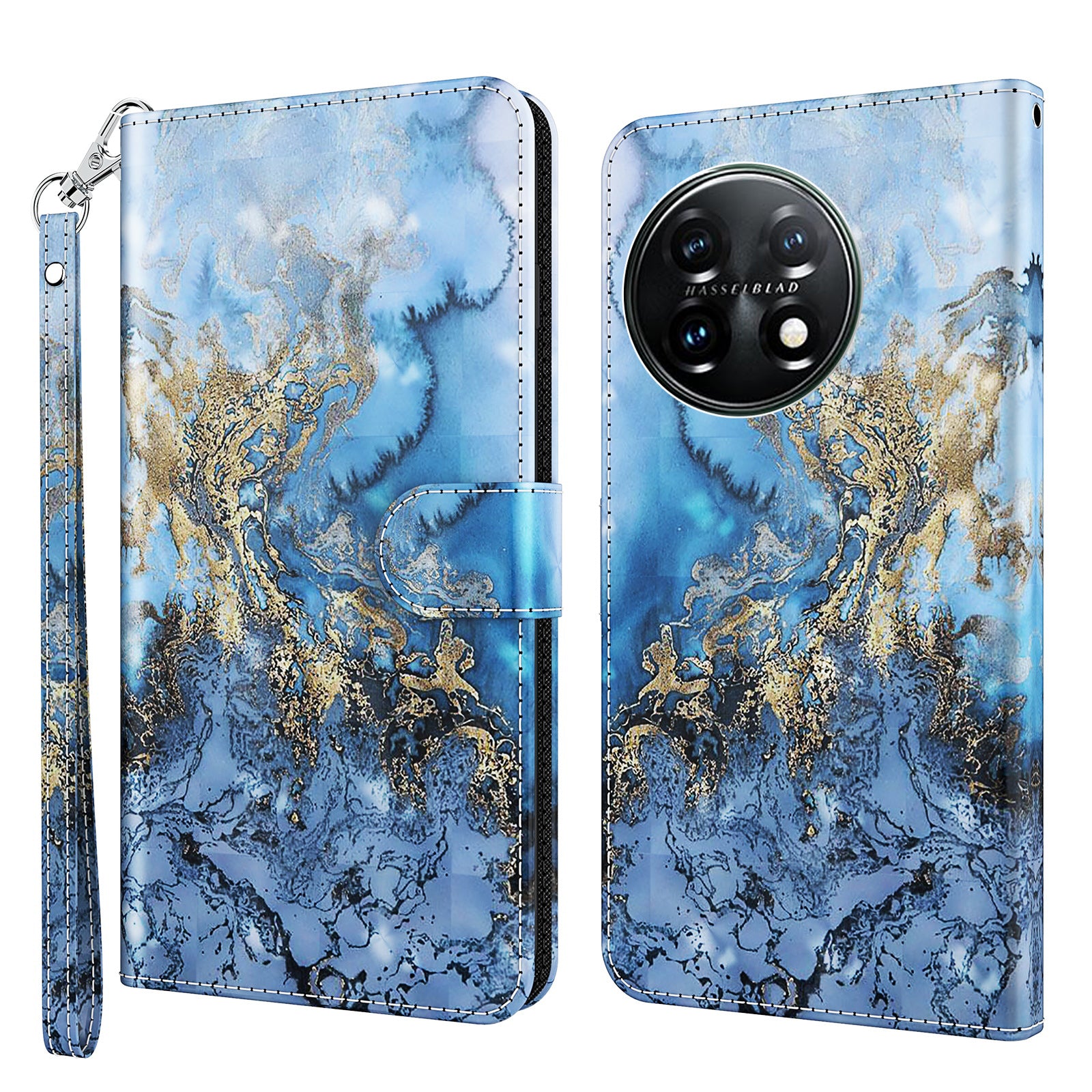 For OnePlus 11 5G PU Leather 3D Pattern Printing Phone Case Flip Wallet Stand Protective Cover