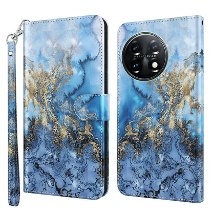 For OnePlus 11 5G PU Leather 3D Pattern Printing Phone Case Flip Wallet Stand Protective Cover