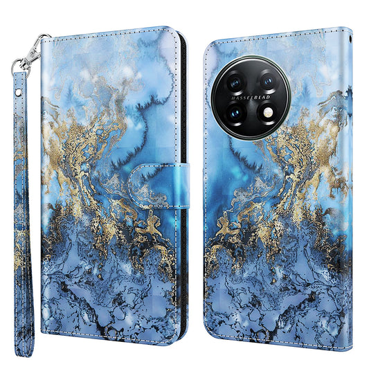For OnePlus 11 5G PU Leather 3D Pattern Printing Phone Case Flip Wallet Stand Protective Cover
