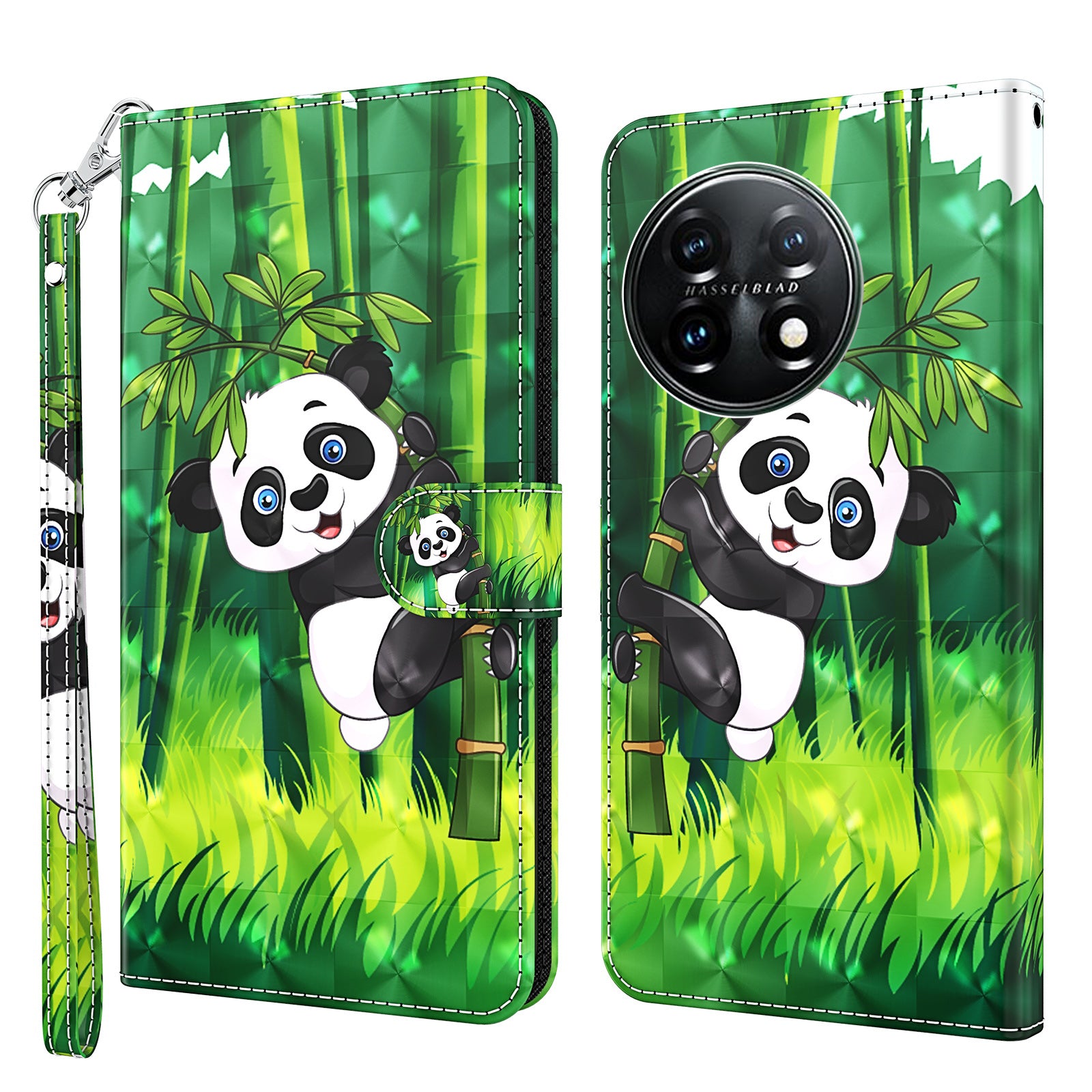 For OnePlus 11 5G PU Leather 3D Pattern Printing Phone Case Flip Wallet Stand Protective Cover