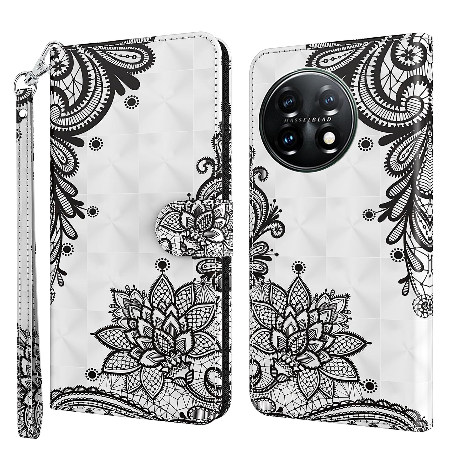 For OnePlus 11 5G PU Leather 3D Pattern Printing Phone Case Flip Wallet Stand Protective Cover