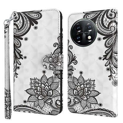 For OnePlus 11 5G PU Leather 3D Pattern Printing Phone Case Flip Wallet Stand Protective Cover