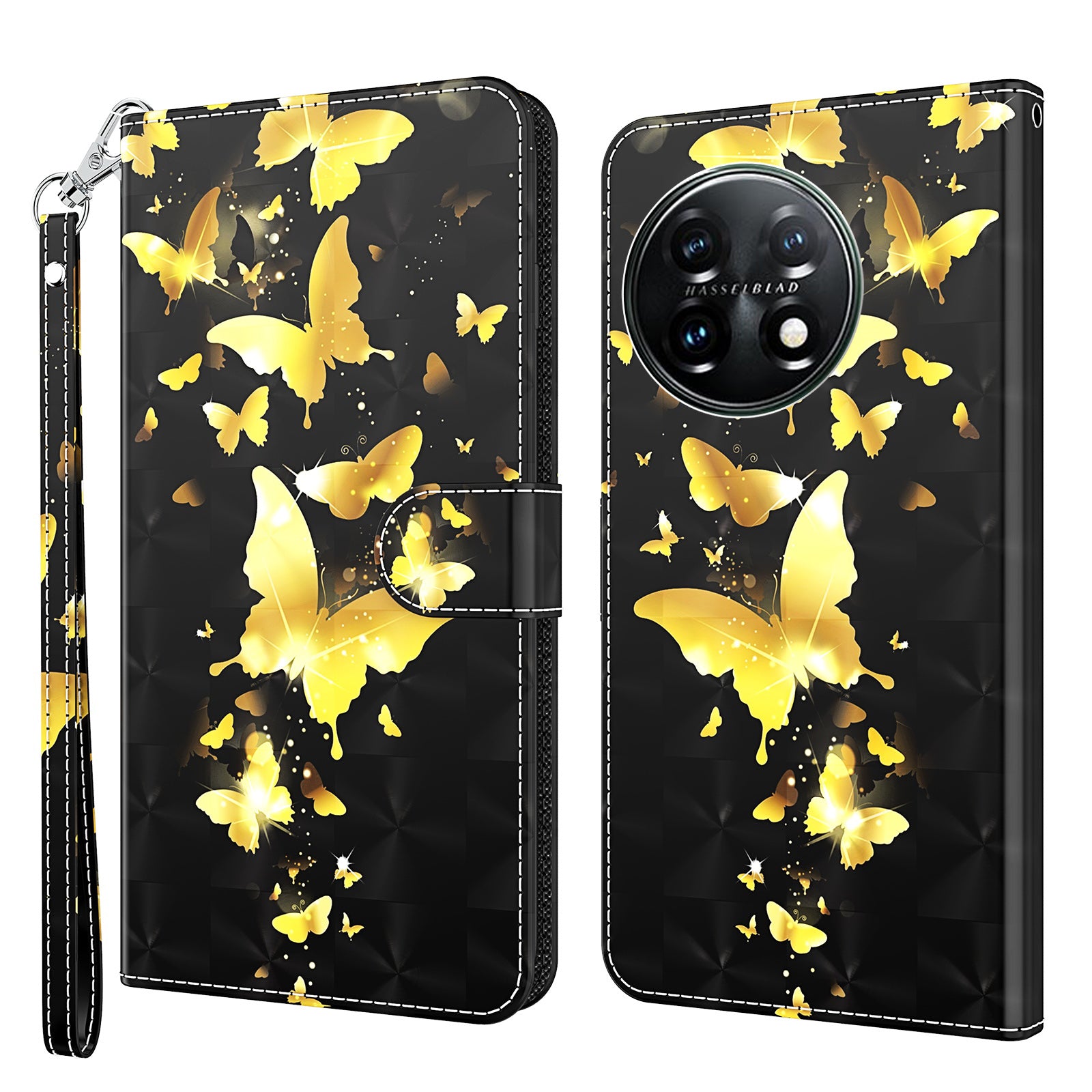 For OnePlus 11 5G PU Leather 3D Pattern Printing Phone Case Flip Wallet Stand Protective Cover
