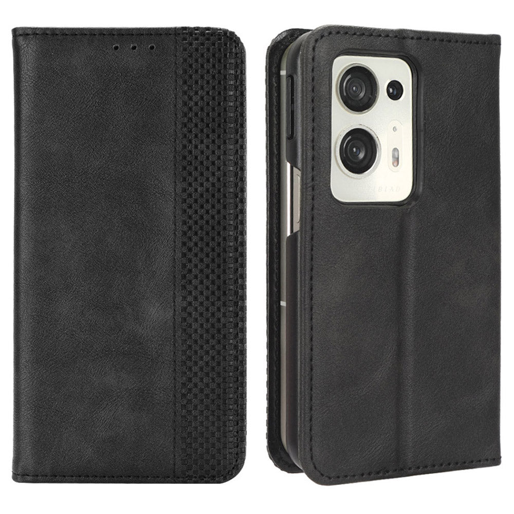For Oppo Find N2 5G PU Leather Phone Case Full Protection Retro Phone Cover