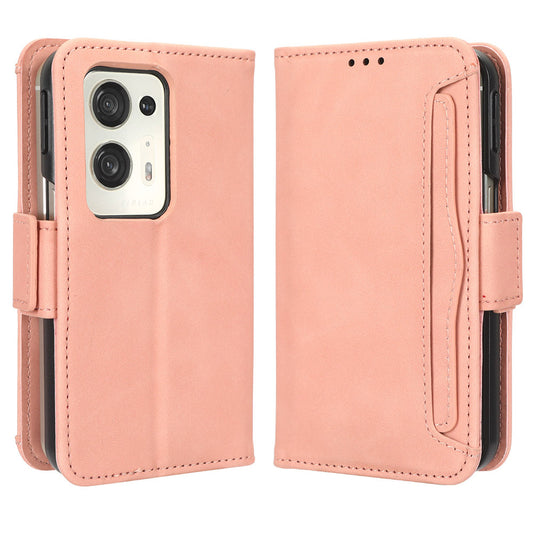For Oppo Find N2 5G Multiple Card Slots Flip Stand Cover Shockproof PU Leather Wallet Phone Case