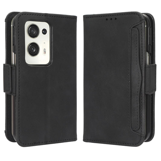 For Oppo Find N2 5G Multiple Card Slots Flip Stand Cover Shockproof PU Leather Wallet Phone Case
