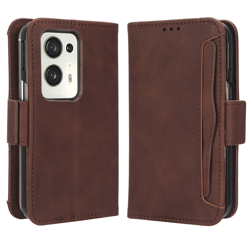 For Oppo Find N2 5G Multiple Card Slots Flip Stand Cover Shockproof PU Leather Wallet Phone Case