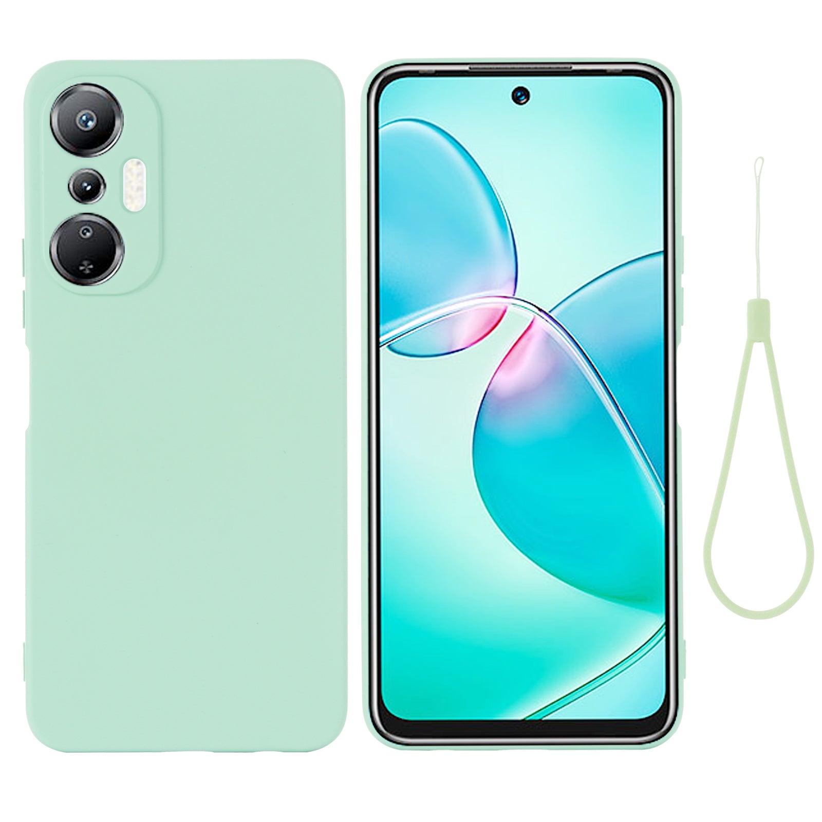 For Infinix Hot 20S 4G Phone Shell Protector Anti-scratch Soft Lining Liquid Silicone Cell Phone Case Cover