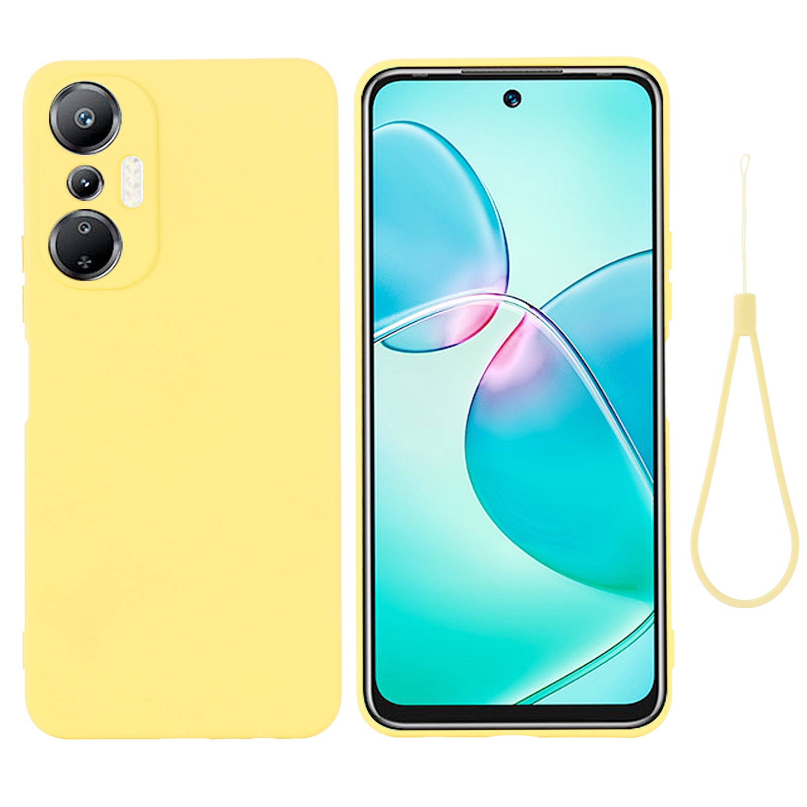 For Infinix Hot 20S 4G Phone Shell Protector Anti-scratch Soft Lining Liquid Silicone Cell Phone Case Cover