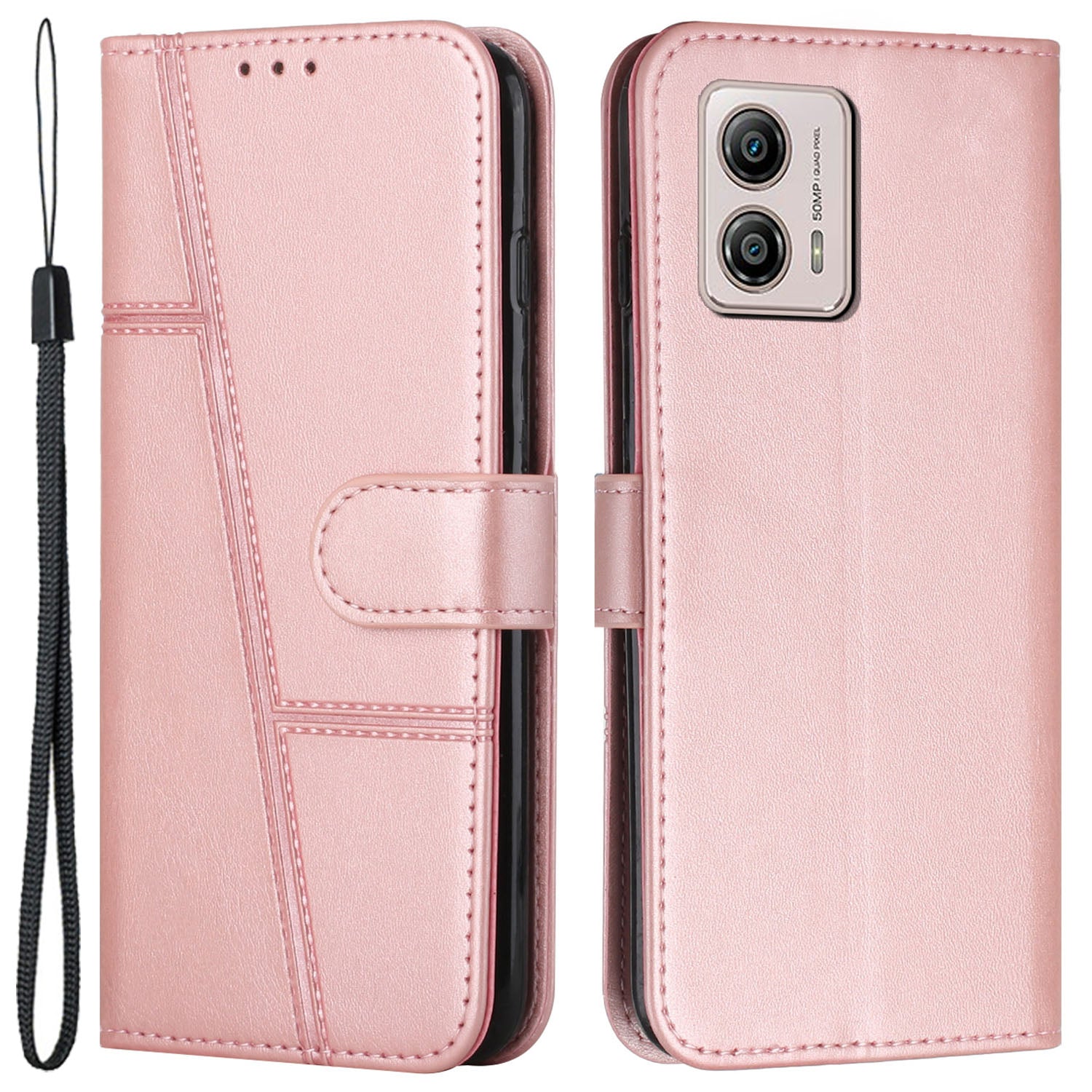 For Motorola Moto G53 5G / G13 4G / G23 4G Wallet Stand Phone Case PU Leather Cell Phone Cover
