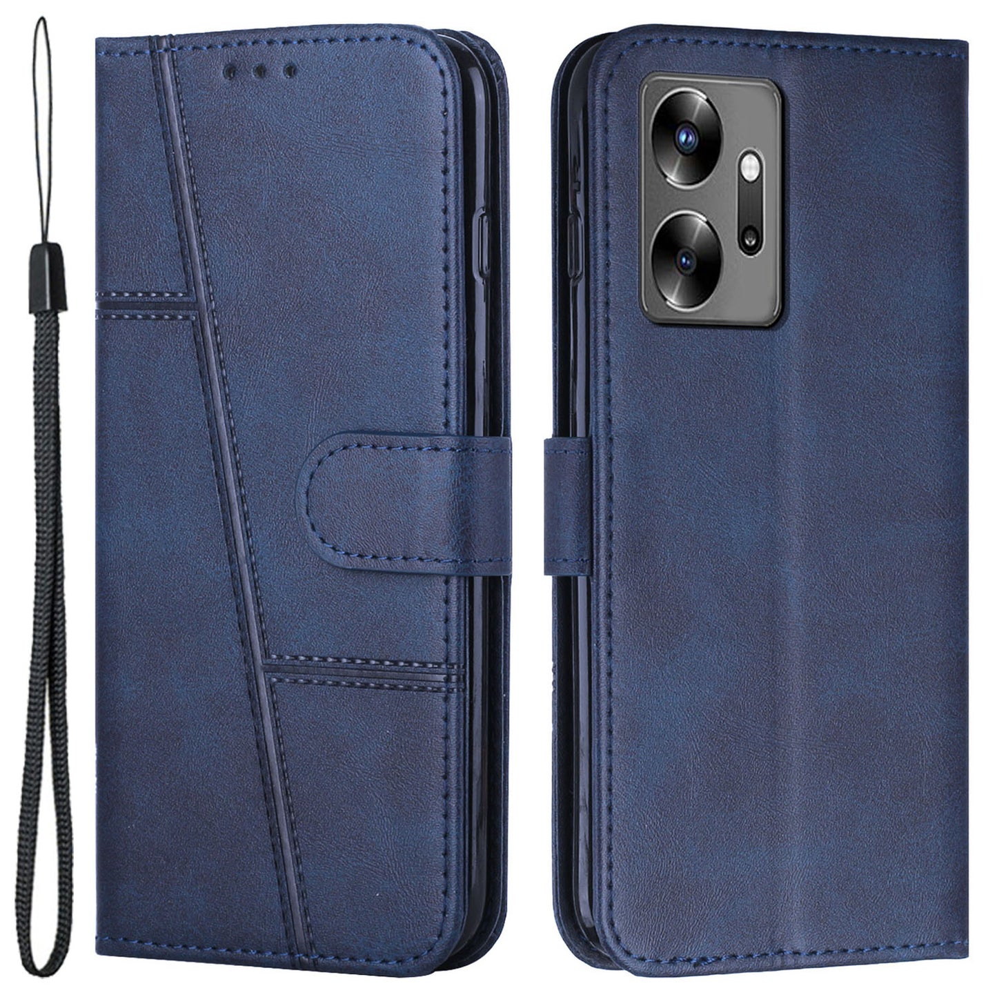 Phone Leather Case for Infinix Zero 20 4G , Full Protection Phone Cover with Wallet Stand