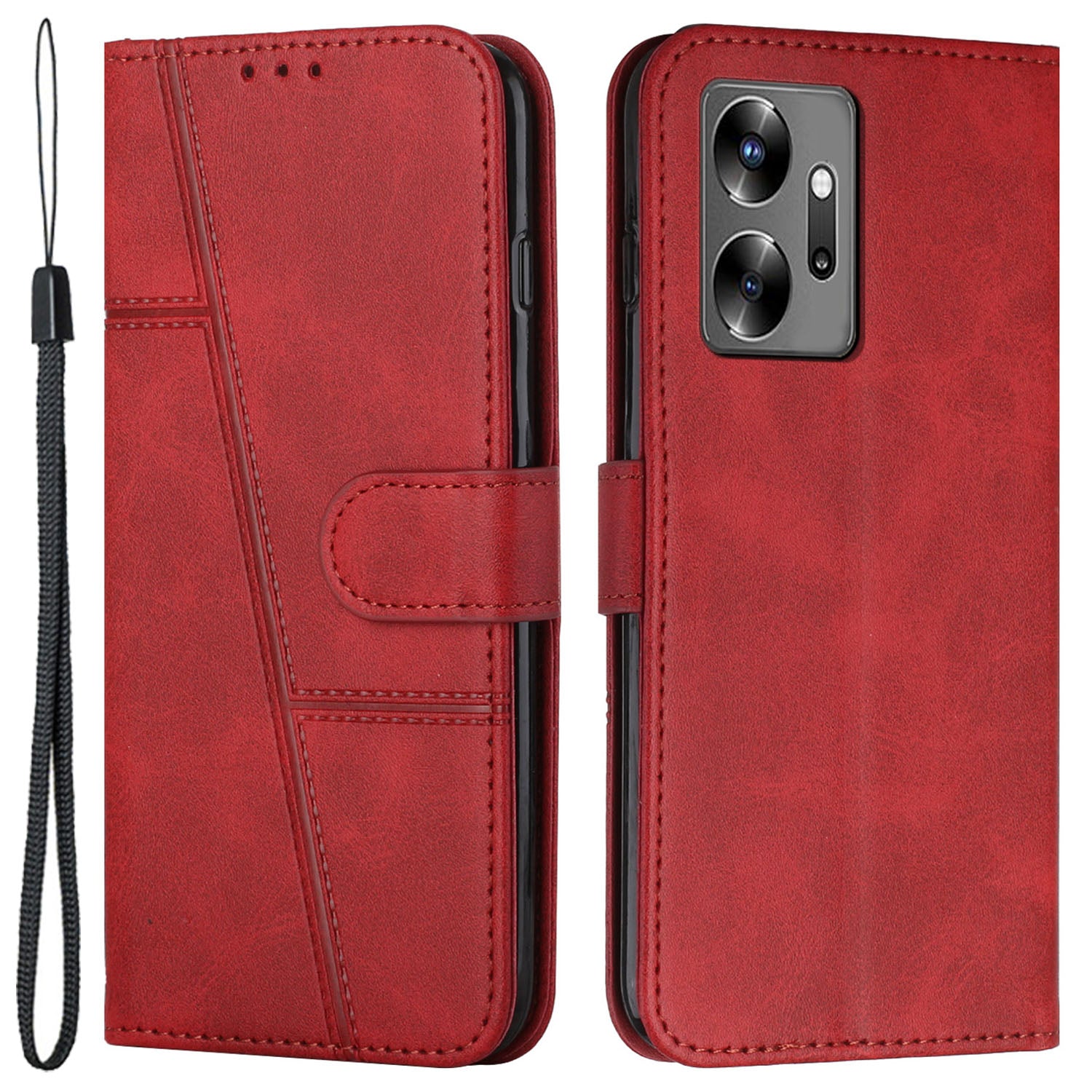 Phone Leather Case for Infinix Zero 20 4G , Full Protection Phone Cover with Wallet Stand