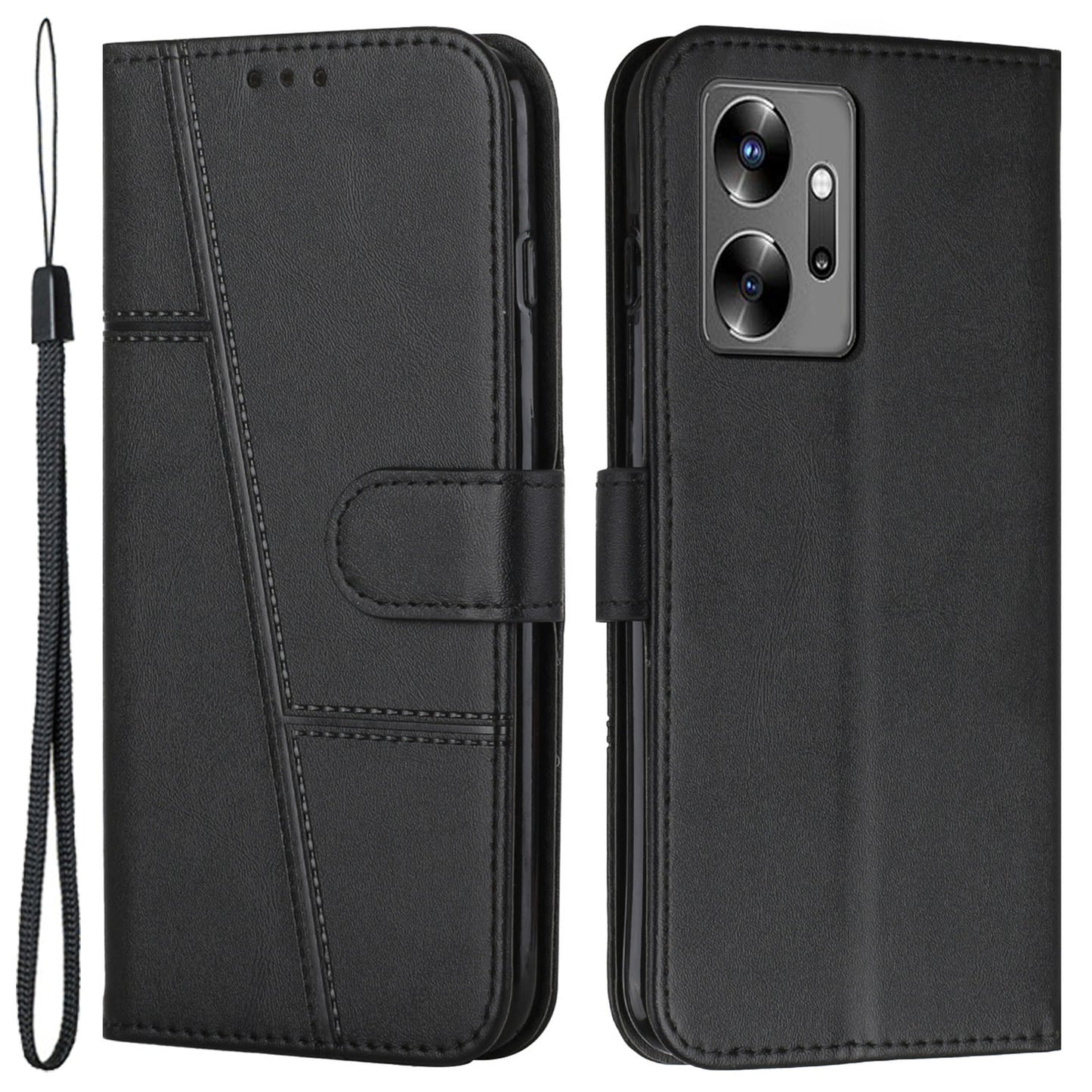 Phone Leather Case for Infinix Zero 20 4G , Full Protection Phone Cover with Wallet Stand