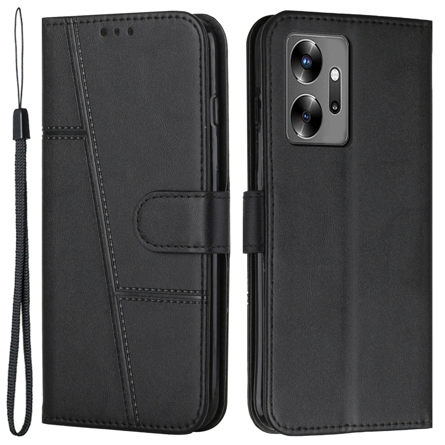 Phone Leather Case for Infinix Zero 20 4G , Full Protection Phone Cover with Wallet Stand