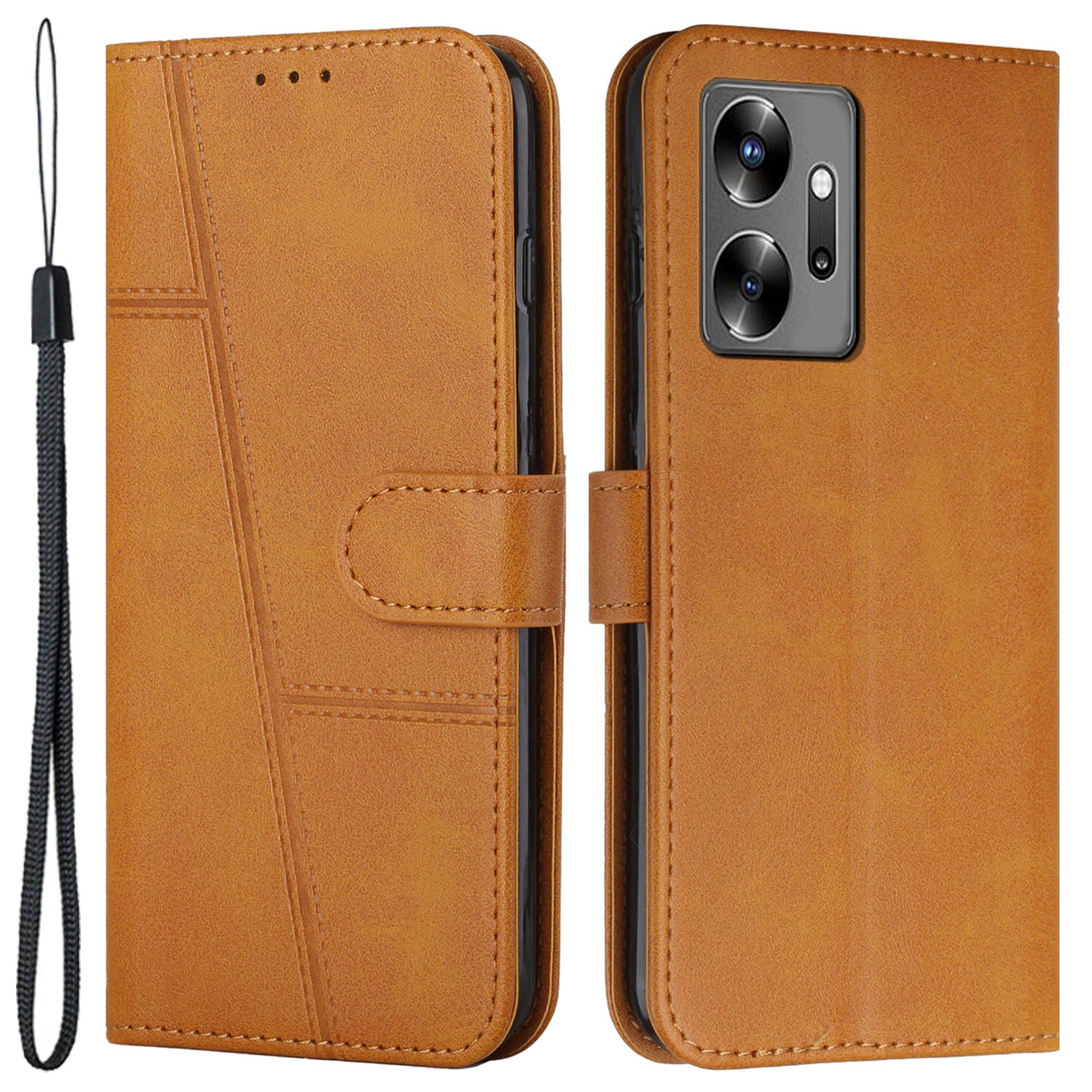 Phone Leather Case for Infinix Zero 20 4G , Full Protection Phone Cover with Wallet Stand