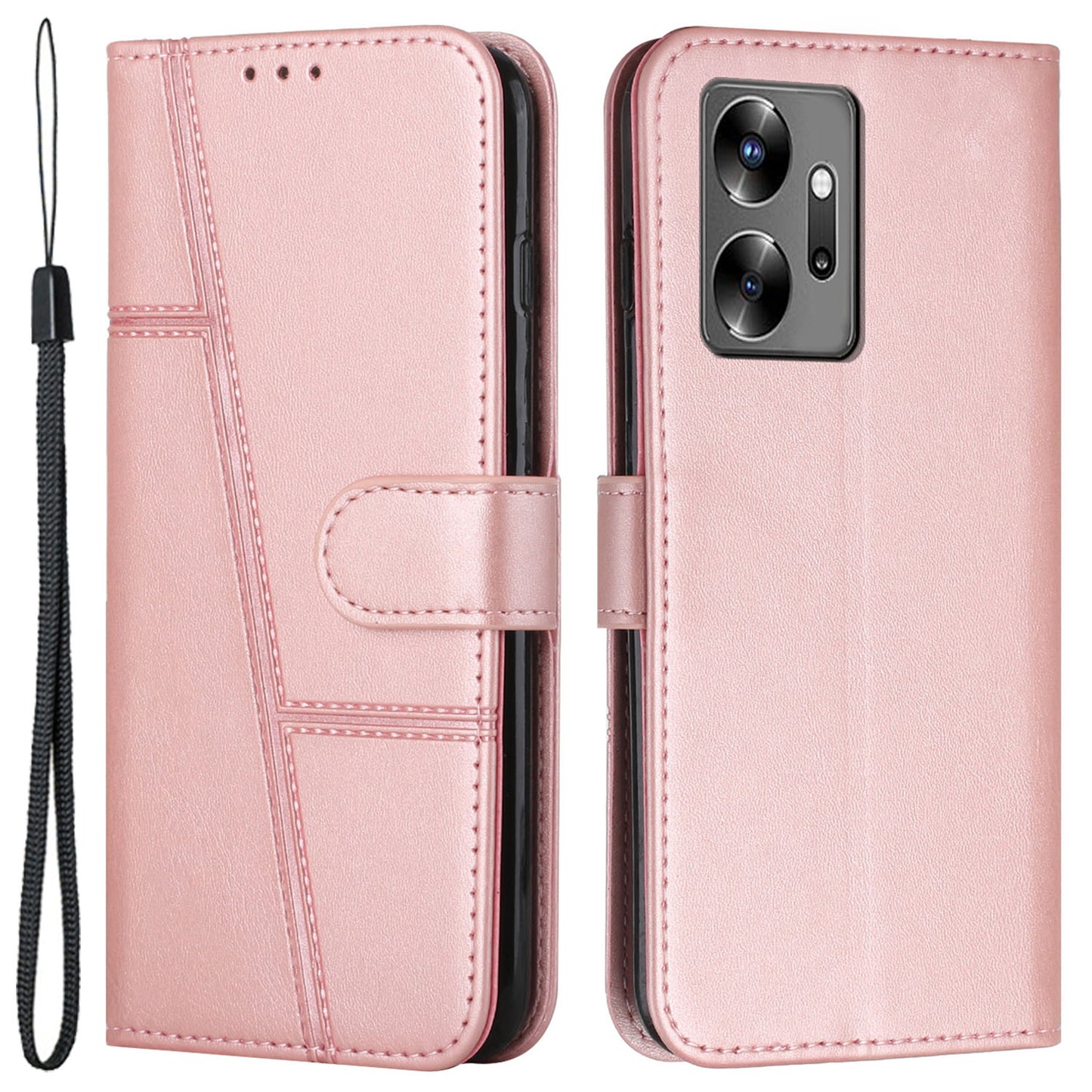 Phone Leather Case for Infinix Zero 20 4G , Full Protection Phone Cover with Wallet Stand