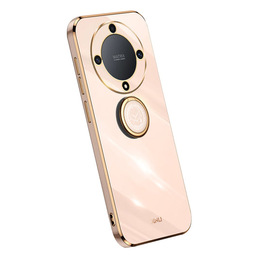 XINLI For Honor Magic5 Lite 5G / X9a 5G Ring Kickstand Electroplating Phone Case TPU Phone Cover