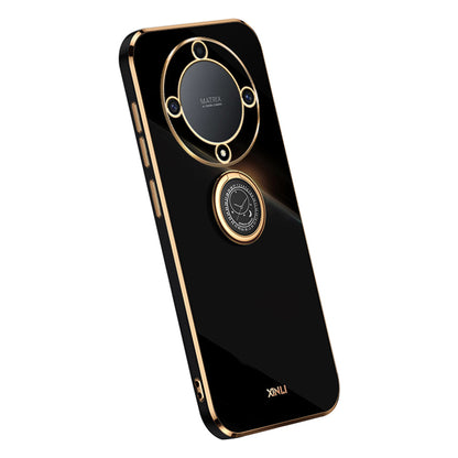 XINLI For Honor Magic5 Lite 5G / X9a 5G Ring Kickstand Electroplating Phone Case TPU Phone Cover