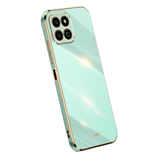 XINLI Electroplating Frame Phone Case for Honor X8a 4G , Anti-drop Soft TPU Phone Cover