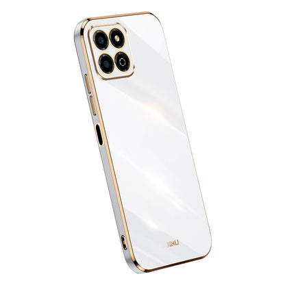 XINLI Electroplating Frame Phone Case for Honor X8a 4G , Anti-drop Soft TPU Phone Cover