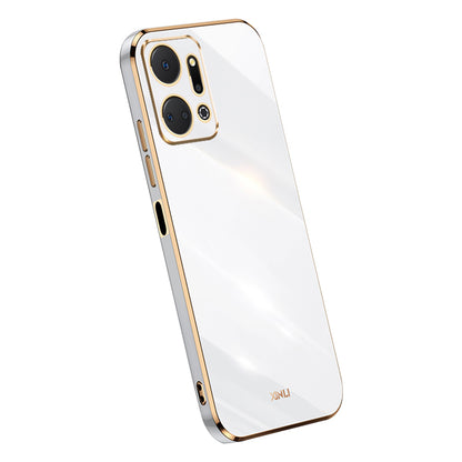 XINLI Phone TPU Case for Honor X7a 5G , Precise Cutout Lens Protection Electroplating Phone Cover