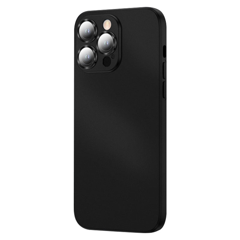 For iPhone 13 Pro 6.1 inch Electroplated TPU Phone Case Matte Finish Phone Protector with Built-in Lens Protector
