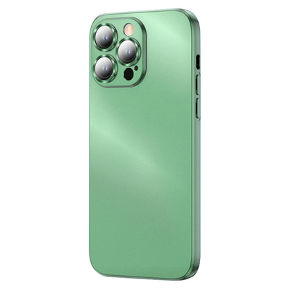 For iPhone 13 Pro 6.1 inch Electroplated TPU Phone Case Matte Finish Phone Protector with Built-in Lens Protector