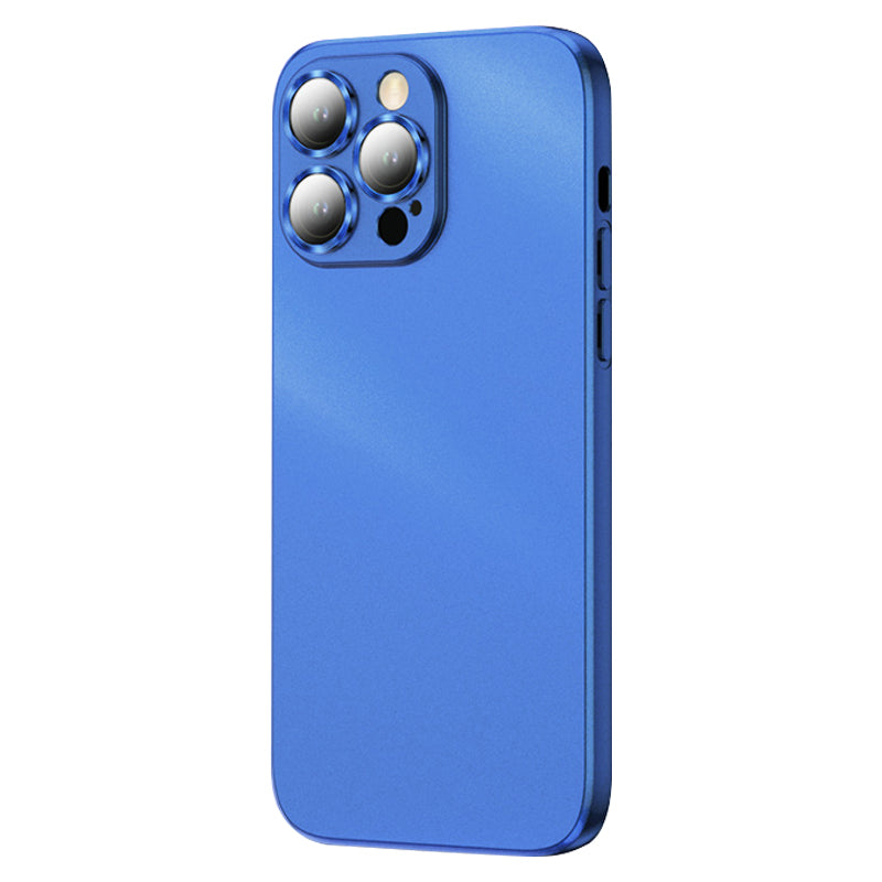 For iPhone 13 Pro 6.1 inch Electroplated TPU Phone Case Matte Finish Phone Protector with Built-in Lens Protector