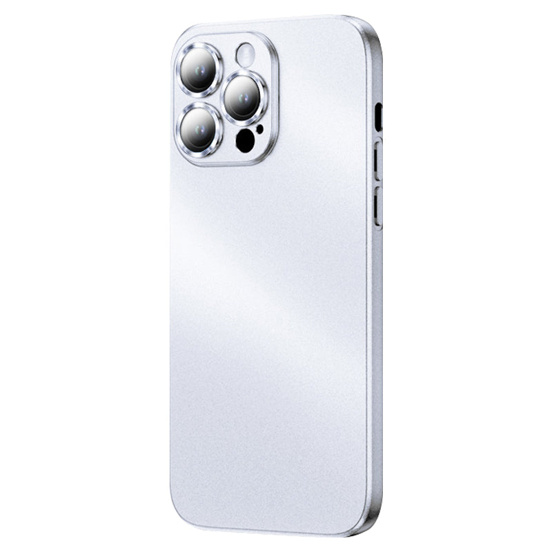 For iPhone 13 Pro 6.1 inch Electroplated TPU Phone Case Matte Finish Phone Protector with Built-in Lens Protector