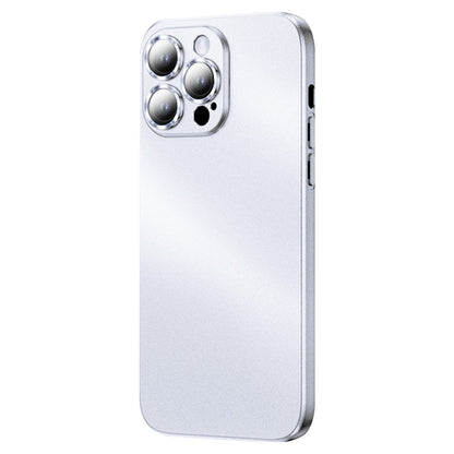 For iPhone 13 Pro 6.1 inch Electroplated TPU Phone Case Matte Finish Phone Protector with Built-in Lens Protector