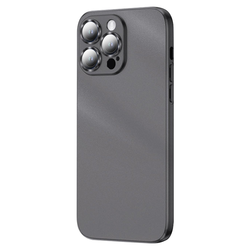 For iPhone 13 Pro 6.1 inch Electroplated TPU Phone Case Matte Finish Phone Protector with Built-in Lens Protector
