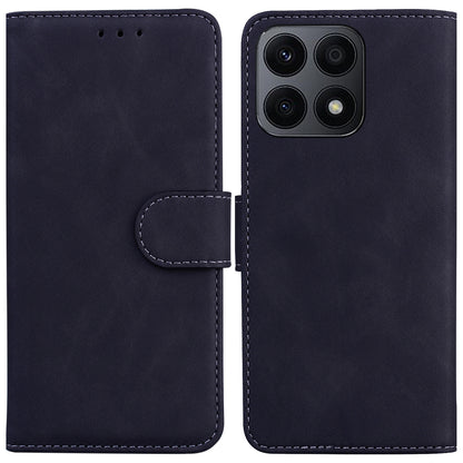 For Honor X8a 4G Wallet Phone Case Solid Color PU Leather Smartphone Cover with Stand