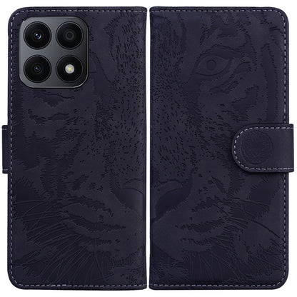 For Honor X8a 4G Wallet Case Tiger Imprinted PU Leather Flip Folio Phone Cover with Stand