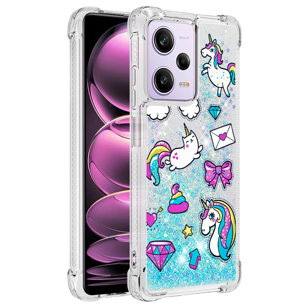 YB Quicksand Series-2 for Xiaomi Redmi Note 12 Pro 5G / Note 12 Pro Speed 5G / Poco X5 Pro 5G Soft TPU Cover Pattern Printing Phone Case