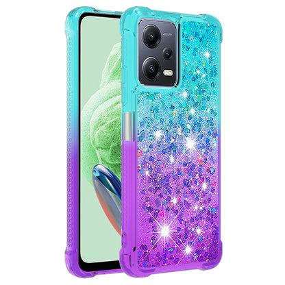 YB Quicksand Series-3 TPU Cover for Xiaomi Redmi Note 12 5G (China) / (Global) / Poco X5 5G Gradient Quicksand Liquid Phone Case