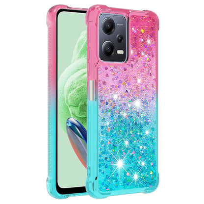 YB Quicksand Series-3 TPU Cover for Xiaomi Redmi Note 12 5G (China) / (Global) / Poco X5 5G Gradient Quicksand Liquid Phone Case