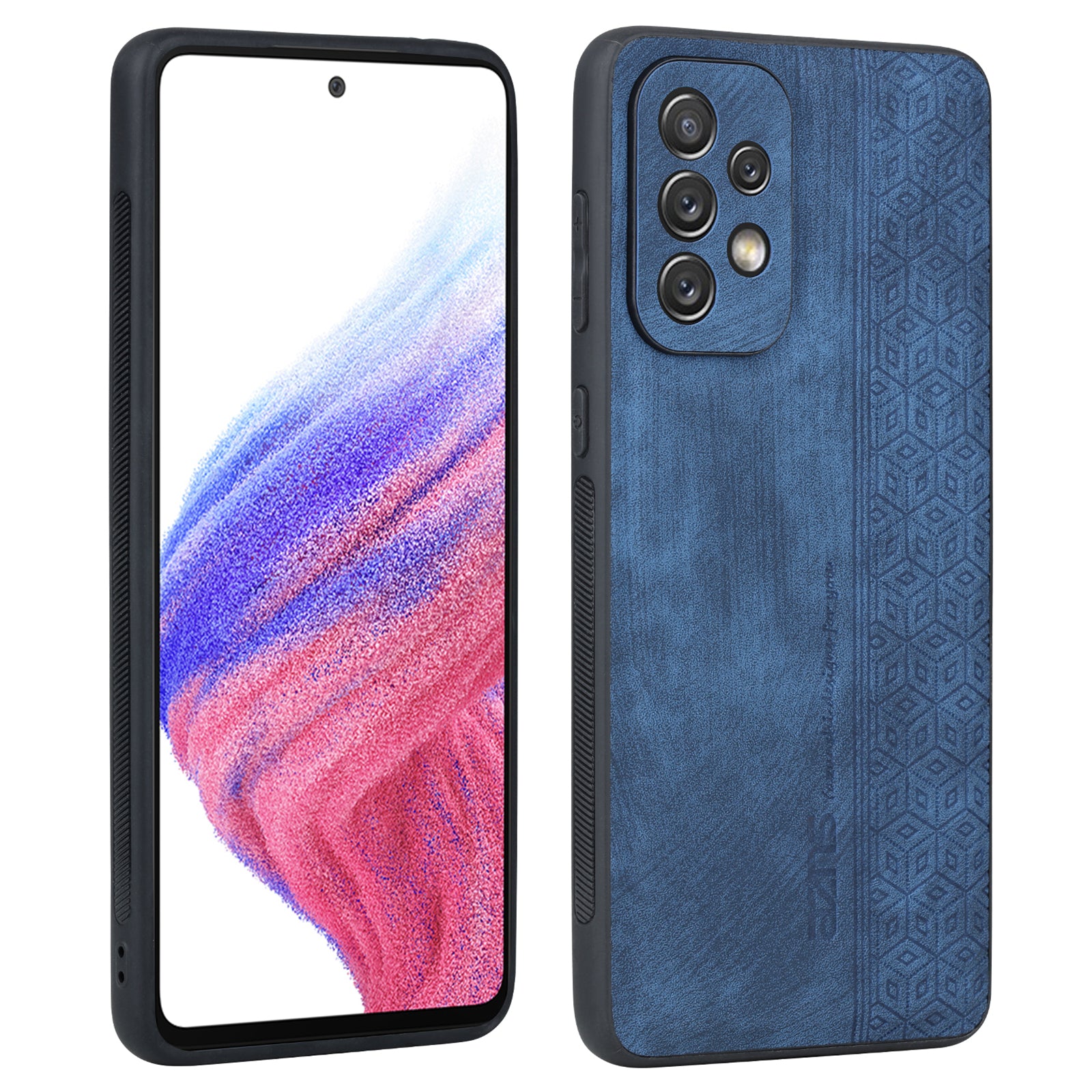 AZNS For Samsung Galaxy A52 4G / 5G / A52s 5G Phone Case Anti-scratch Imprinted Leather Coated TPU Back Cover