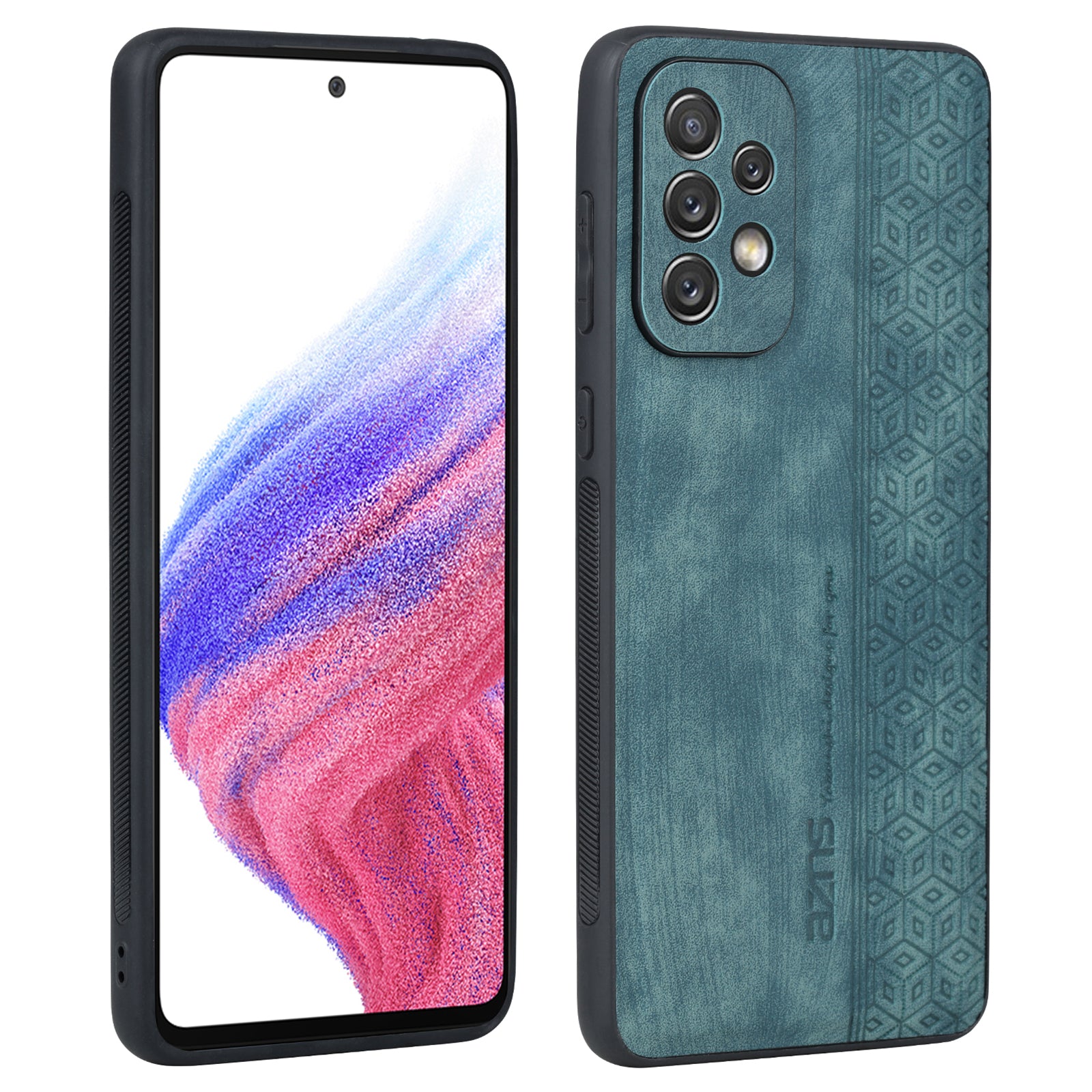 AZNS For Samsung Galaxy A52 4G / 5G / A52s 5G Phone Case Anti-scratch Imprinted Leather Coated TPU Back Cover