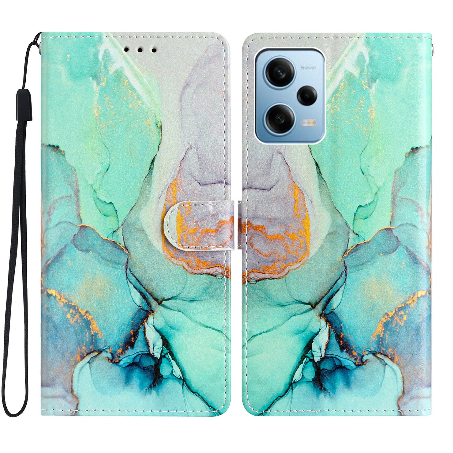 For Xiaomi Redmi Note 12 Pro 5G / Note 12 Pro Speed 5G / Poco X5 Pro 5G Pattern Printing Phone Leather Case Stand Phone Wallet Cover with Strap