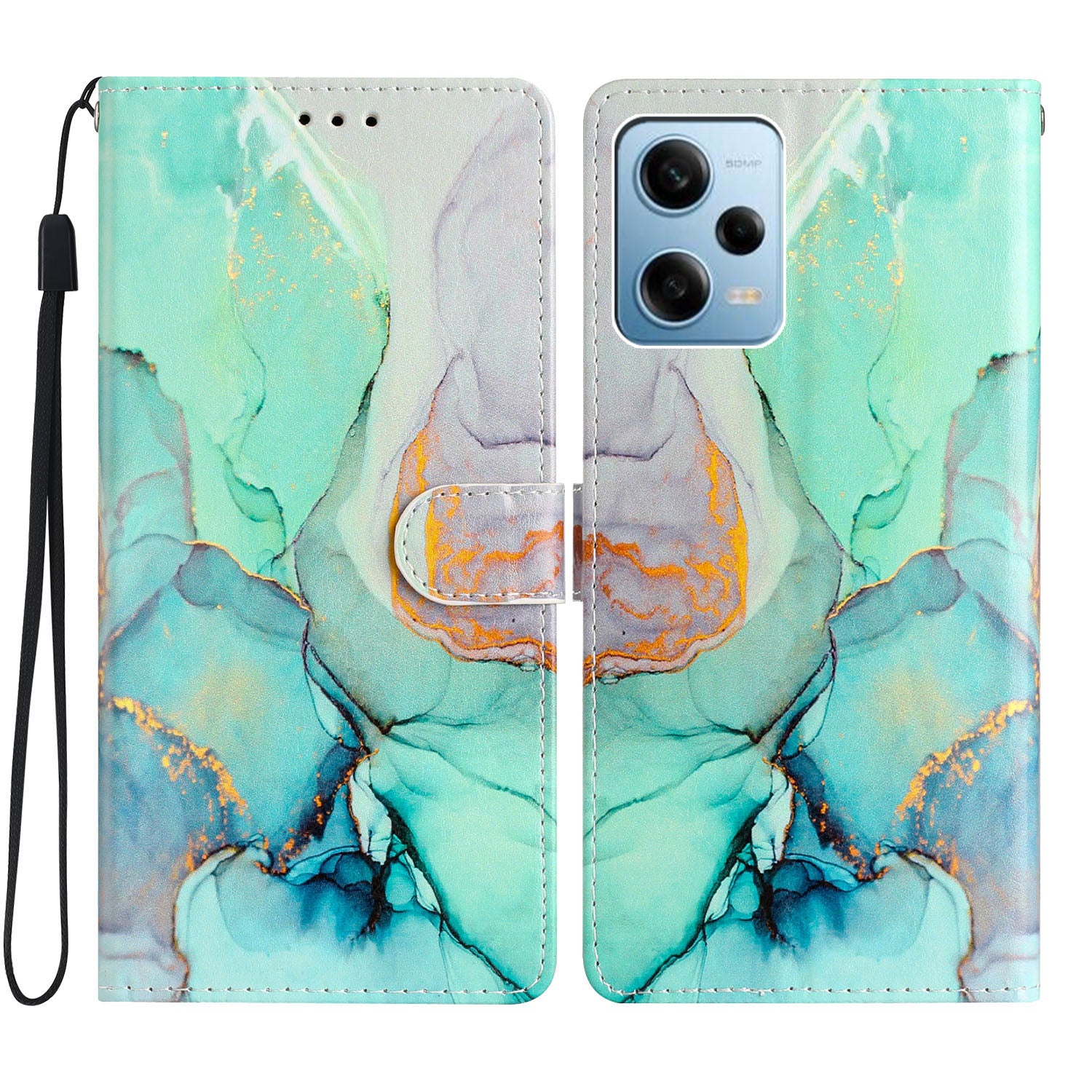 For Xiaomi Redmi Note 12 Pro 5G / Note 12 Pro Speed 5G / Poco X5 Pro 5G Pattern Printing Phone Leather Case Stand Phone Wallet Cover with Strap