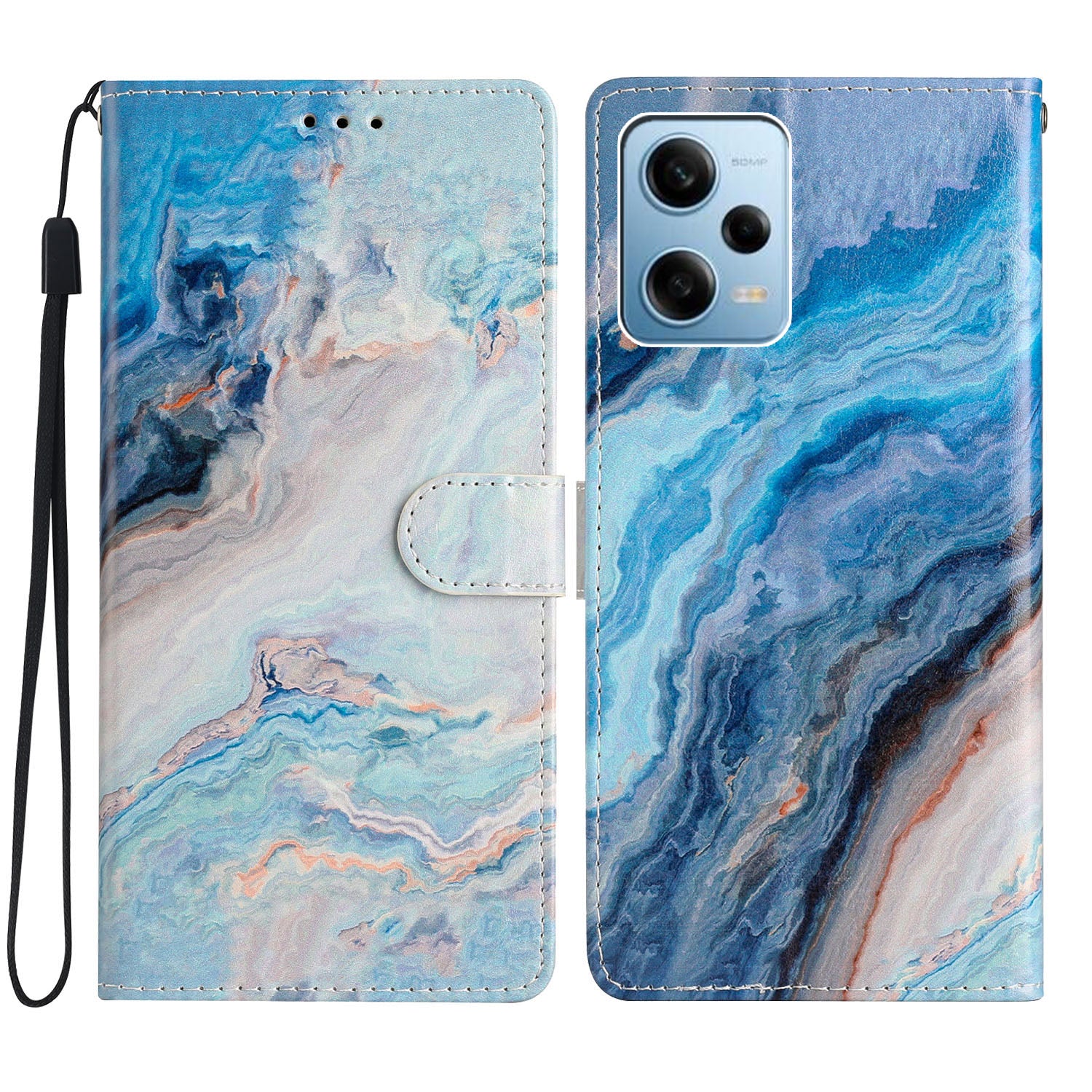 For Xiaomi Redmi Note 12 Pro 5G / Note 12 Pro Speed 5G / Poco X5 Pro 5G Pattern Printing Phone Leather Case Stand Phone Wallet Cover with Strap