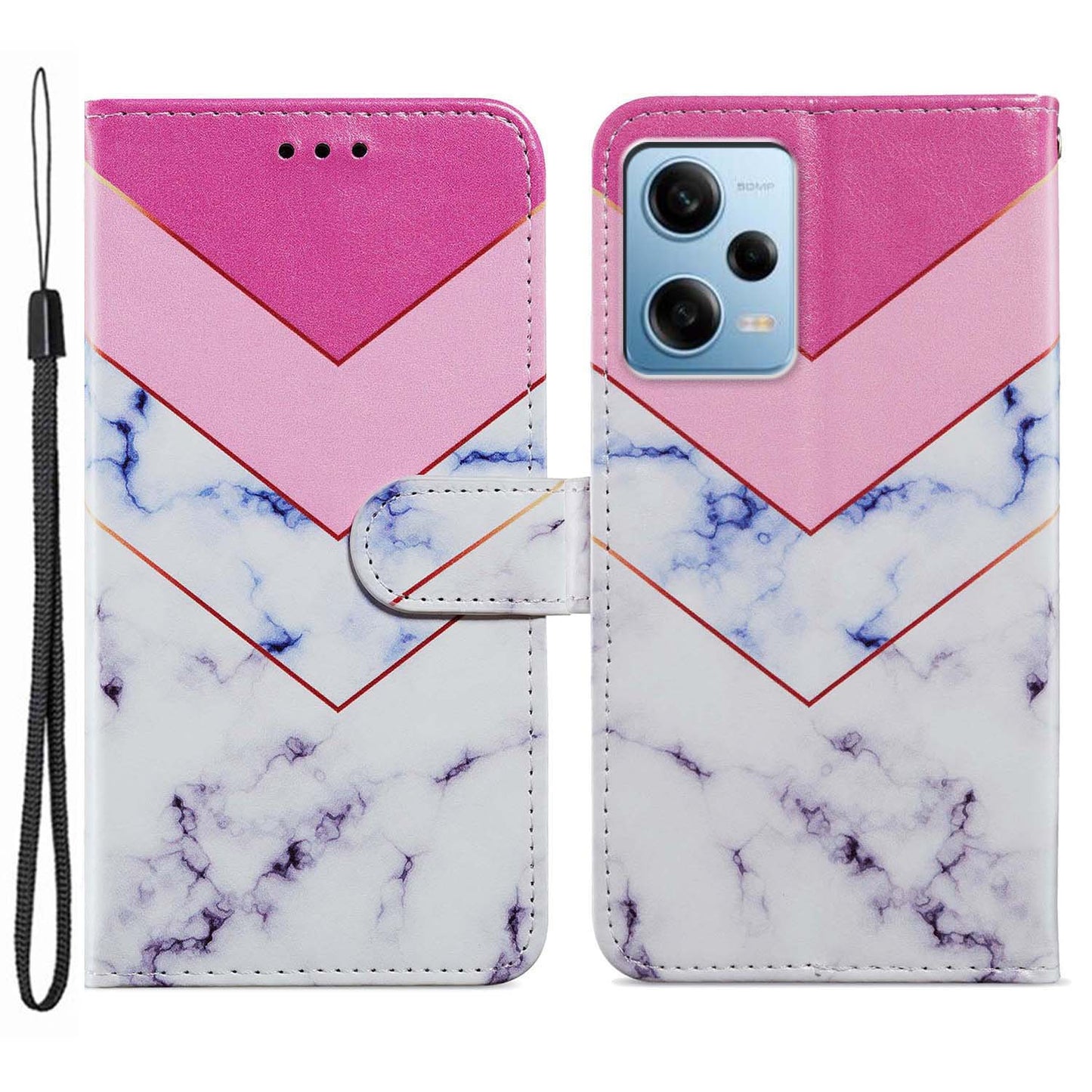 For Xiaomi Redmi Note 12 Pro 5G / Note 12 Pro Speed 5G / Poco X5 Pro 5G Pattern Printing Phone Leather Case Stand Phone Wallet Cover with Strap