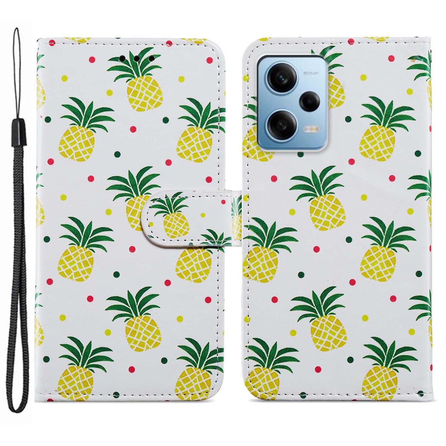 For Xiaomi Redmi Note 12 Pro 5G / Note 12 Pro Speed 5G / Poco X5 Pro 5G Pattern Printing Phone Leather Case Stand Phone Wallet Cover with Strap