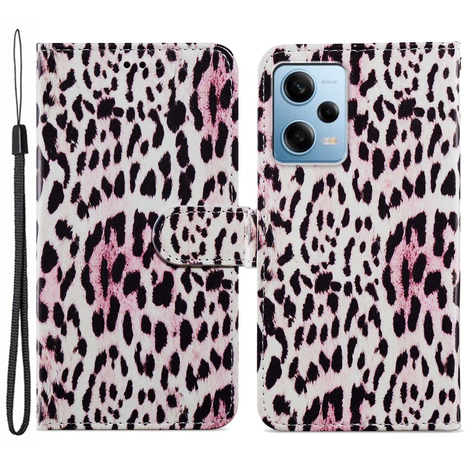For Xiaomi Redmi Note 12 Pro 5G / Note 12 Pro Speed 5G / Poco X5 Pro 5G Pattern Printing Phone Leather Case Stand Phone Wallet Cover with Strap