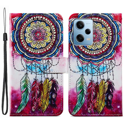 For Xiaomi Redmi Note 12 Pro 5G / Note 12 Pro Speed 5G / Poco X5 Pro 5G Pattern Printing Phone Leather Case Stand Phone Wallet Cover with Strap