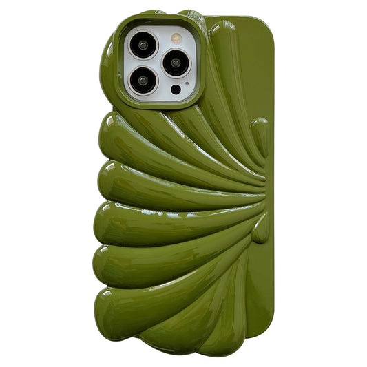 For iPhone 13 Pro 6.1 inch Glossy Surface Seashell Shape Phone Case Soft TPU Phone Shell Cover