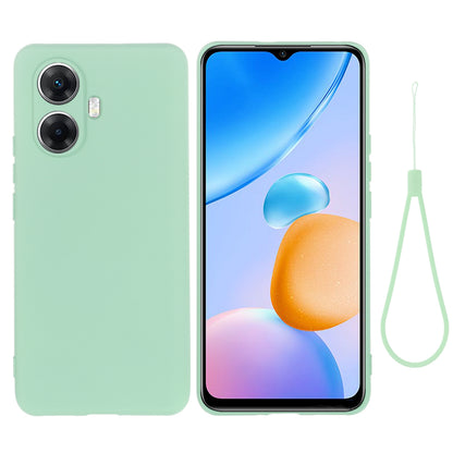Cell Phone Cover for Realme 10 Pro+ 5G , Soft Lining Liquid Silicone Phone Case with Strap